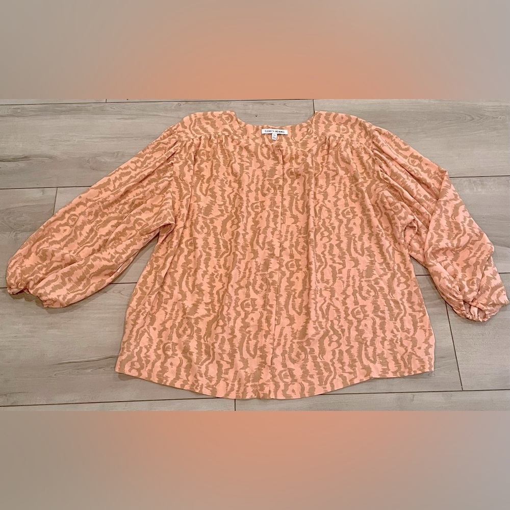🔥5/$10🔥 Elizabeth & James Leopard Blouse Size XXL